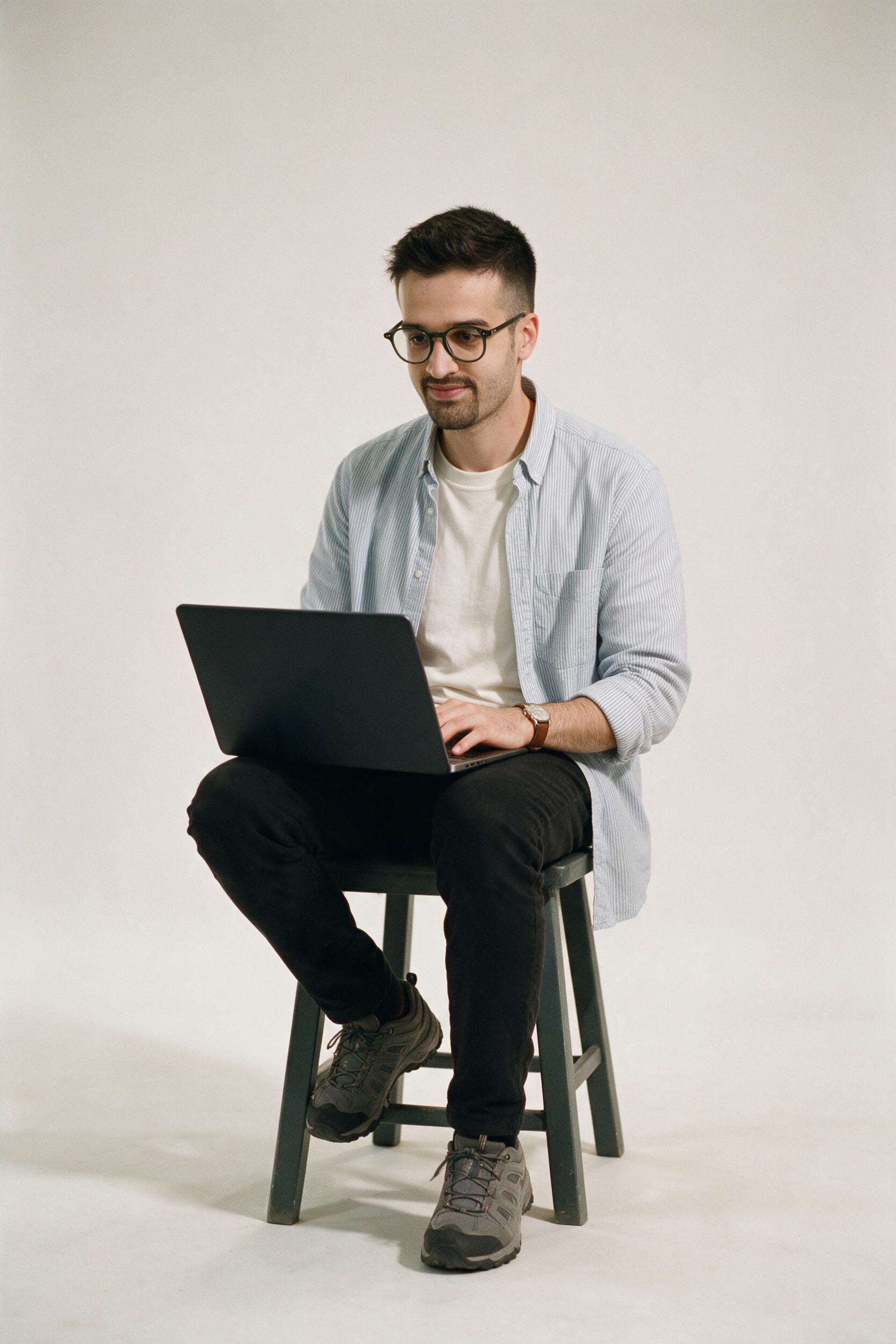 Sitting — verified likeness render